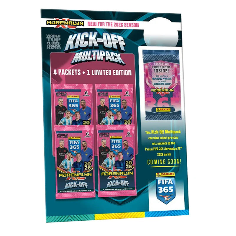 NUEVAS tarjetas de colección de fútbol Panini 2026 FIFA 365 Adrenalyn XL
