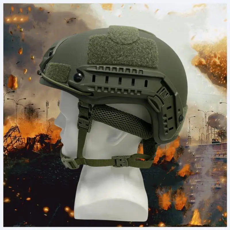 Casco táctico Kevlar ACH de corte alto