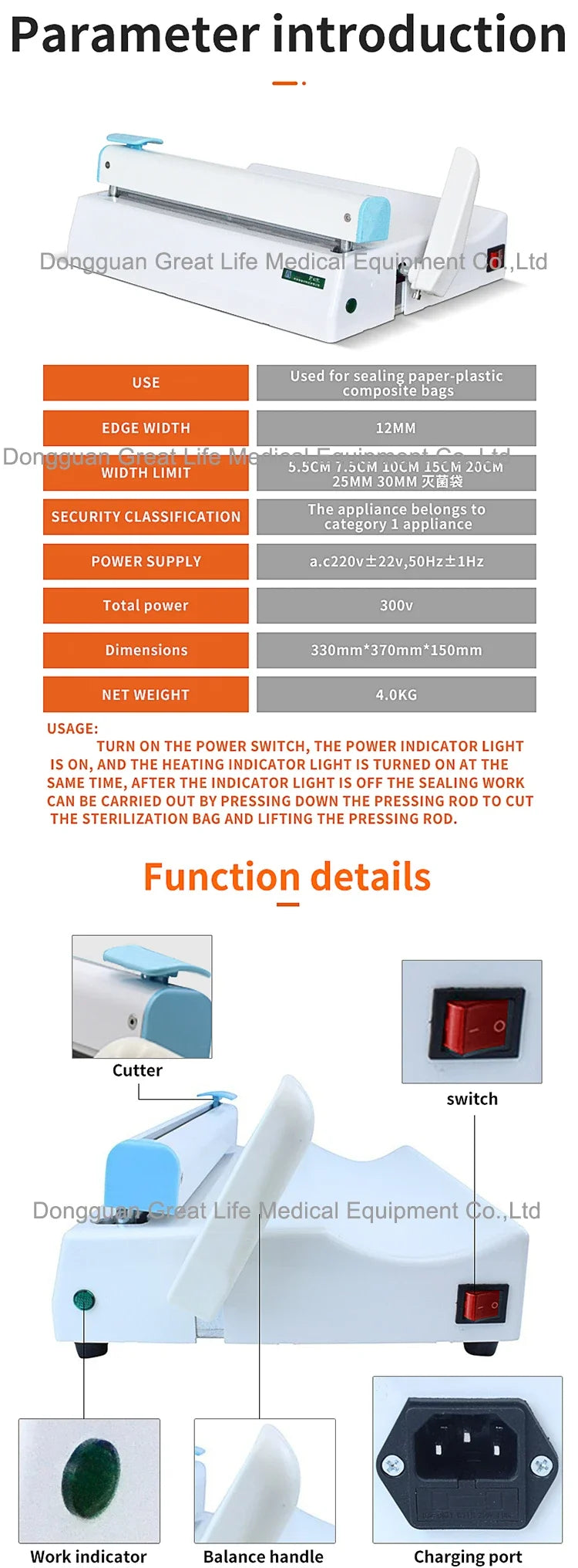 GreatLife-sellador Dental, esterilizador de desinfección, máquina de sellado