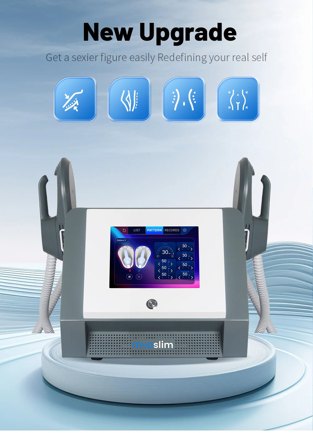 La máquina moldeadora de cuerpo Myoslim NEO 6500W de 200HZ 15