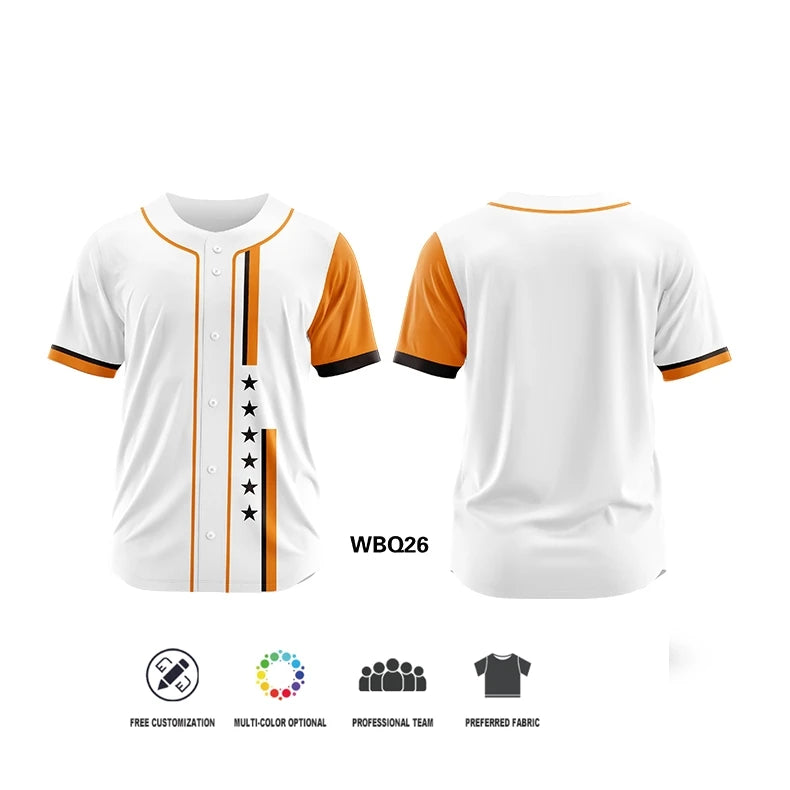 Camiseta de béisbol personalizada con estampado del equipo