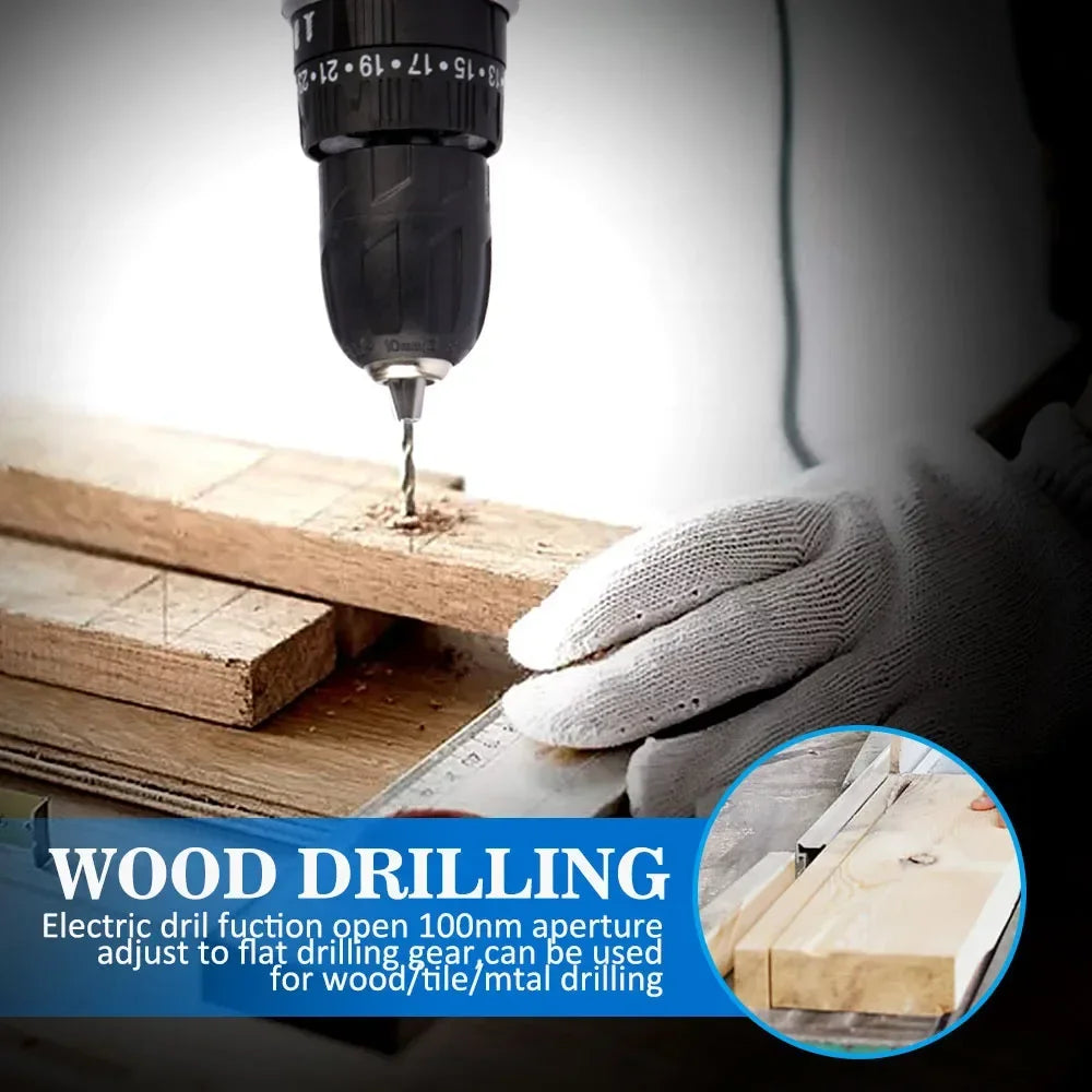 Taladro inalámbrico de 21V, destornillador