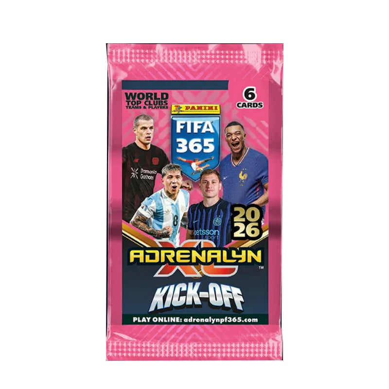 NUEVAS tarjetas de colección de fútbol Panini 2026 FIFA 365 Adrenalyn XL