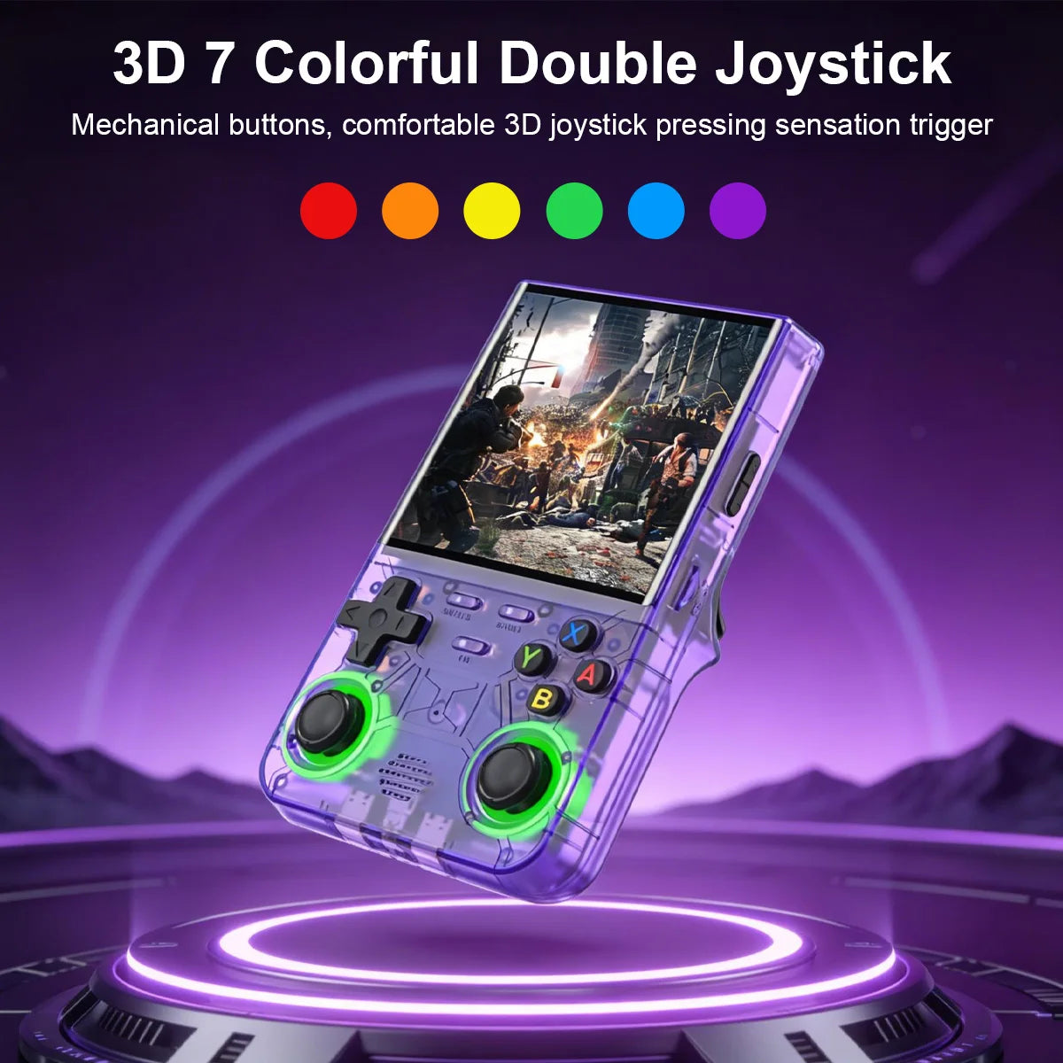 Consola R36: joysticks RGB juegos retro