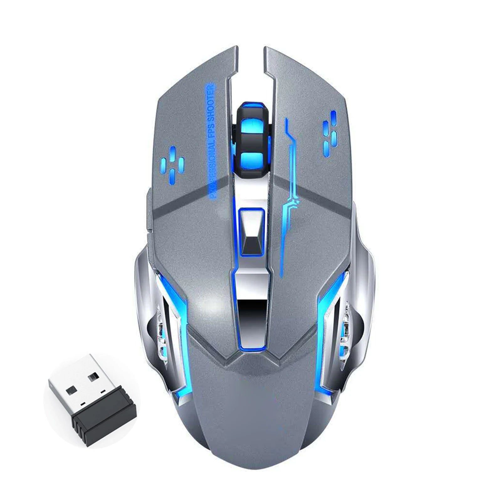Ratón mecánico ergonómico silencioso