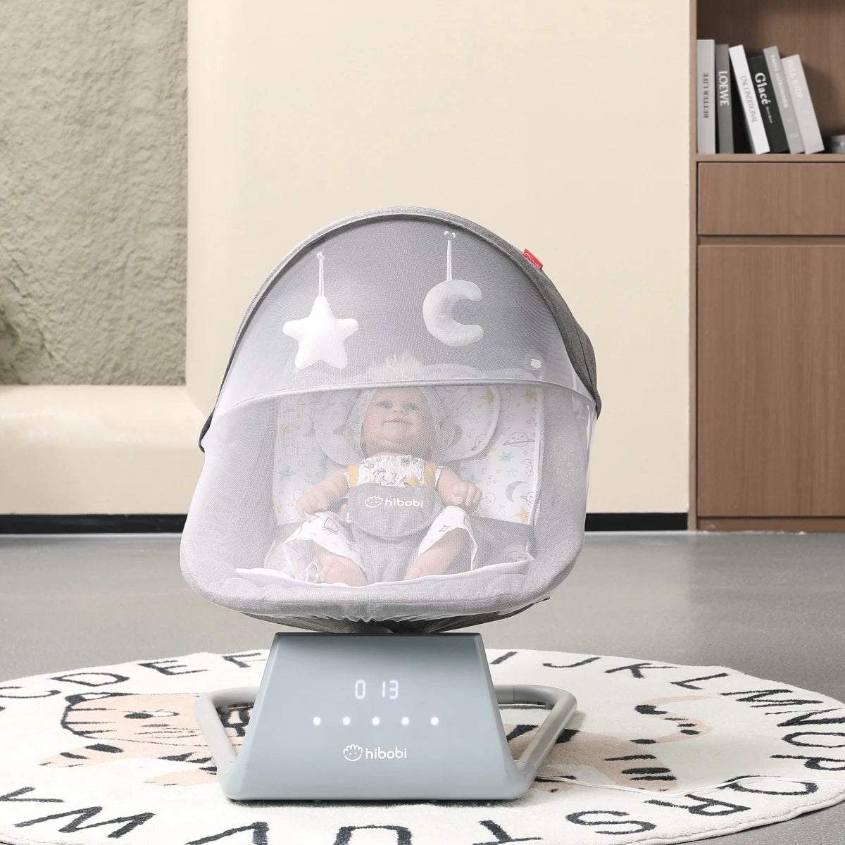 Mecedora eléctrica para bebé con velocidad ajustable
