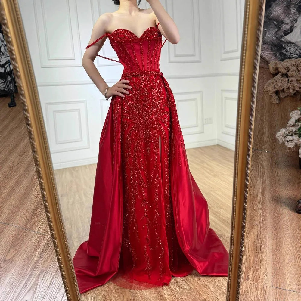 Vestidos de Noche con abertura larga y tirantes finos