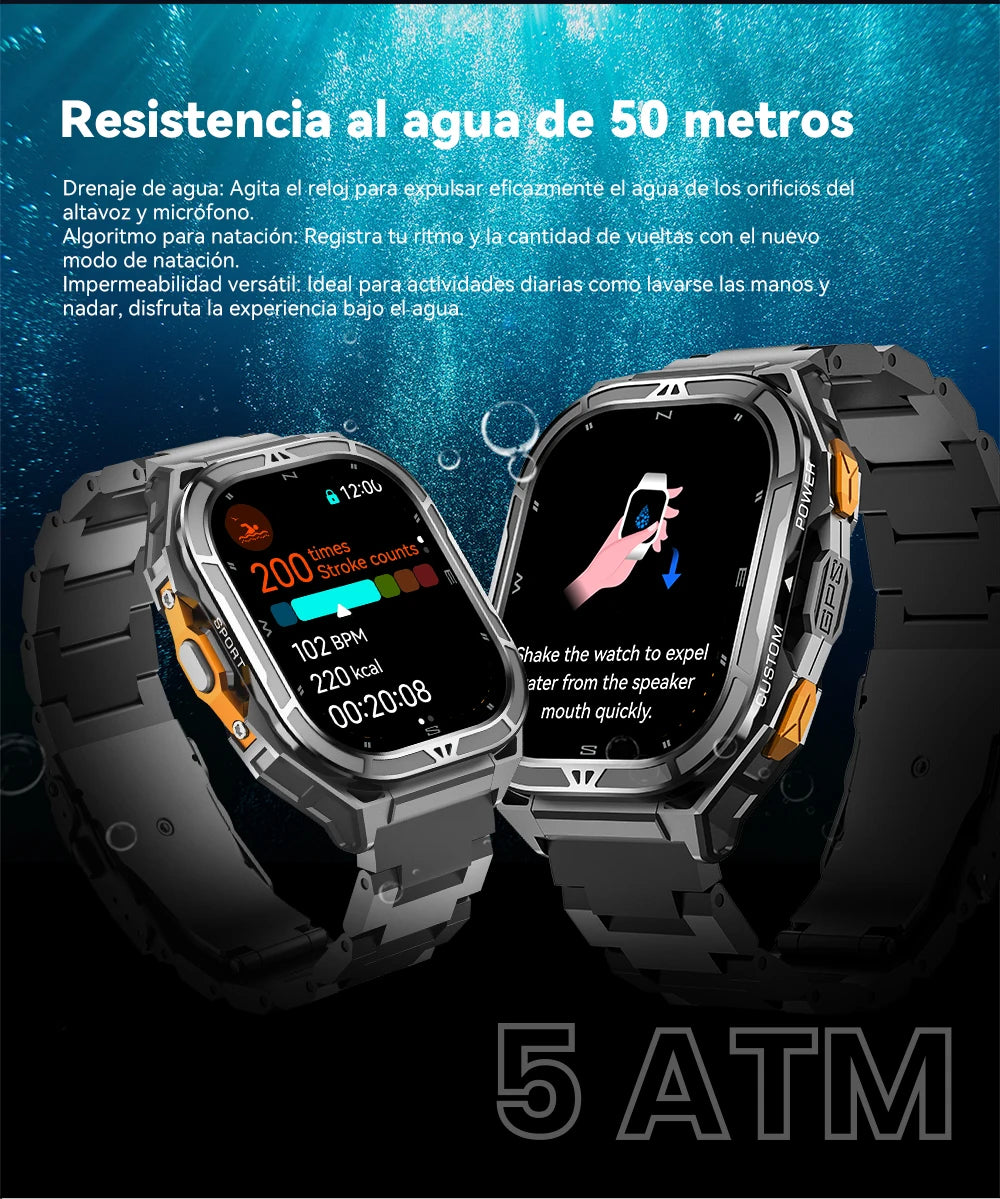 Reloj inteligente para hombres para damas de 1,96“