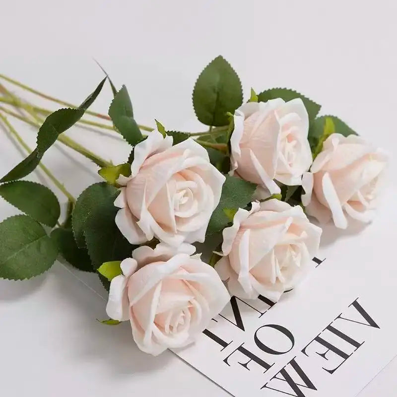 1 ~ 20 piezas decoración de rosas artificiales