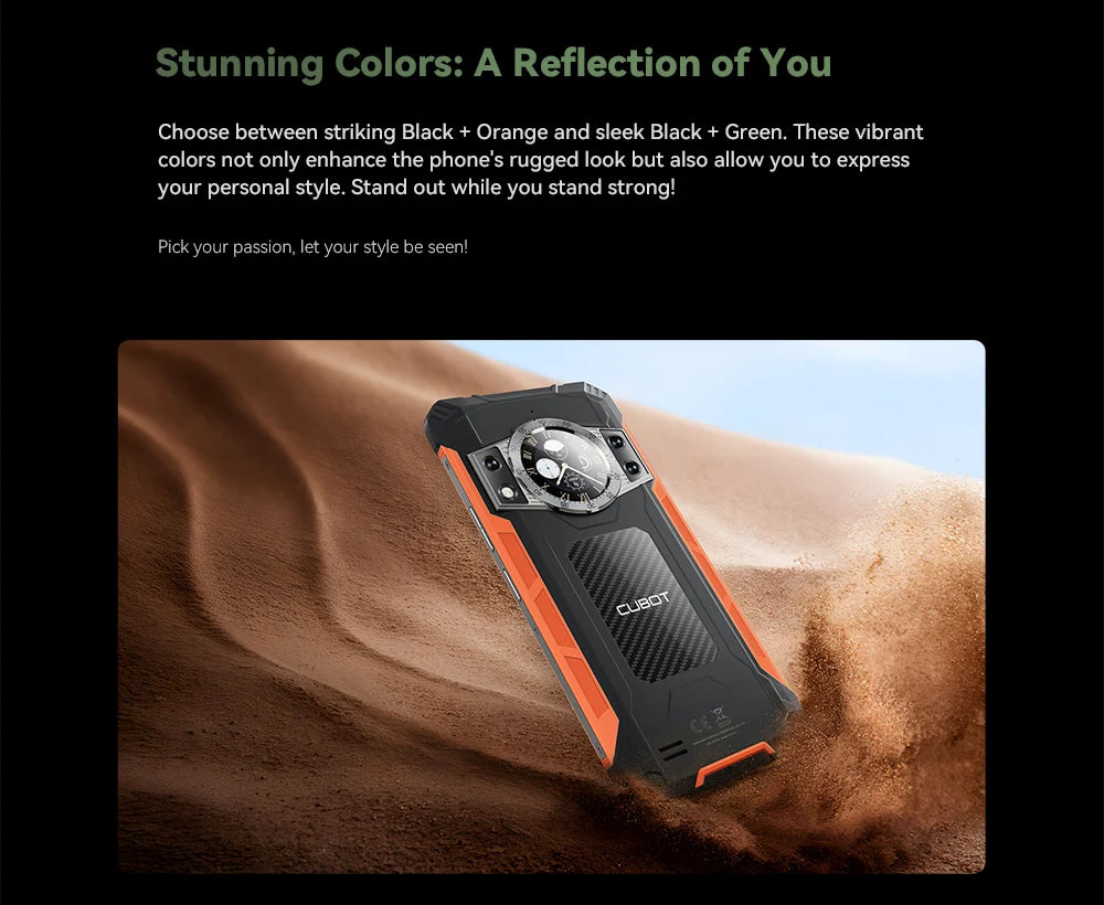 Smartphone ultrafino y resistente con Android 14, 16GB de RAM ,