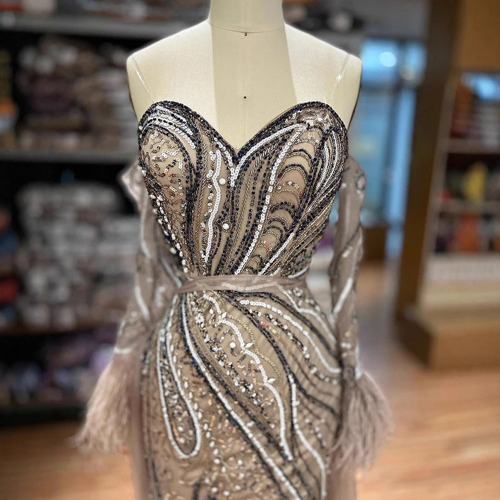 Vestido árabe de lujo sirena