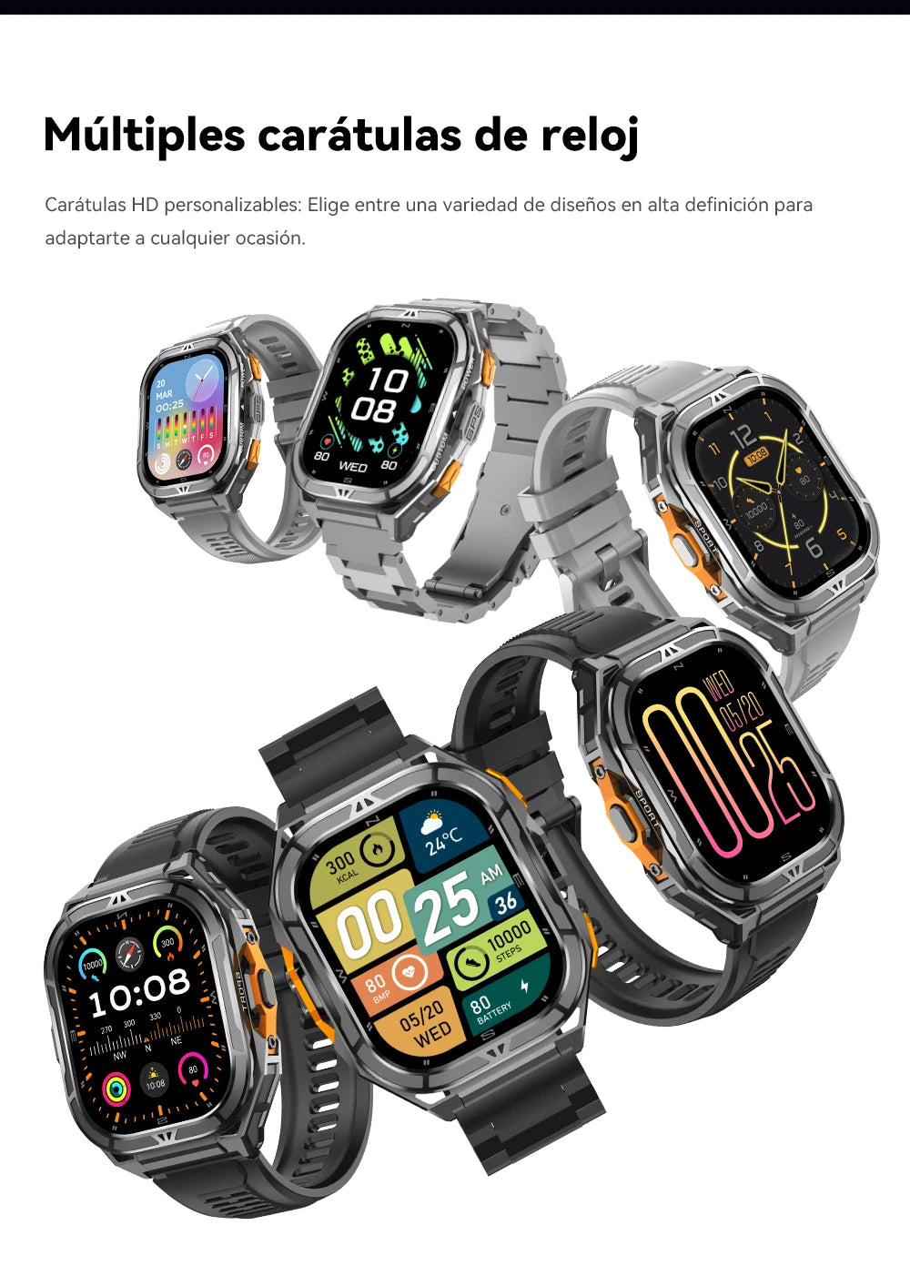 Reloj inteligente para hombres para damas de 1,96“