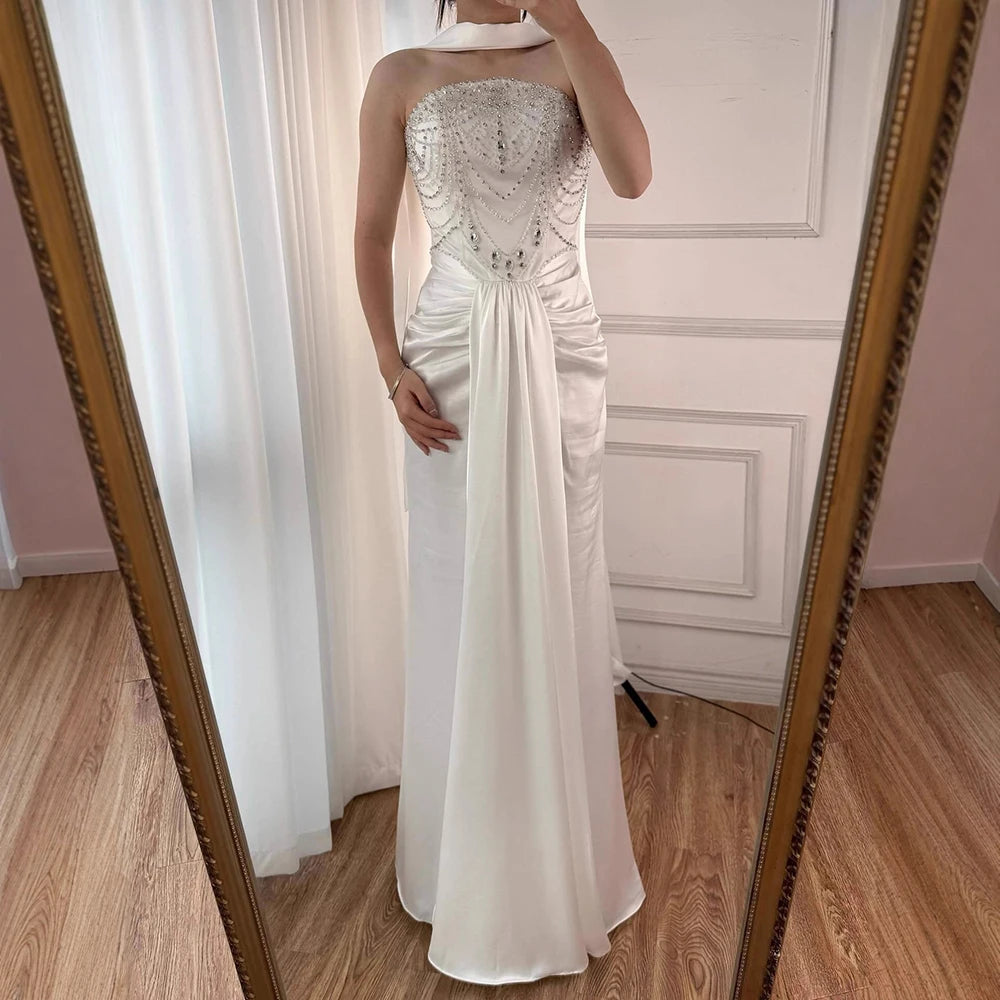 vestido de noche blanco