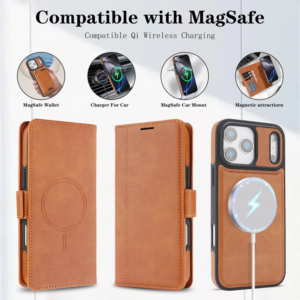 Funda magnética 2 en 1 para iPhone 17Air 17 Promax 16 Pro Max 15 Plus 14 13 12 16