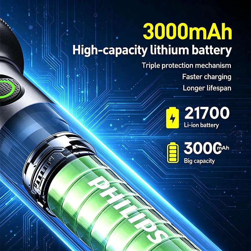 Linterna Philips con 4 Modos Recargable