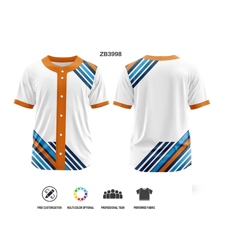 Camisetas de béisbol con botones personalizados