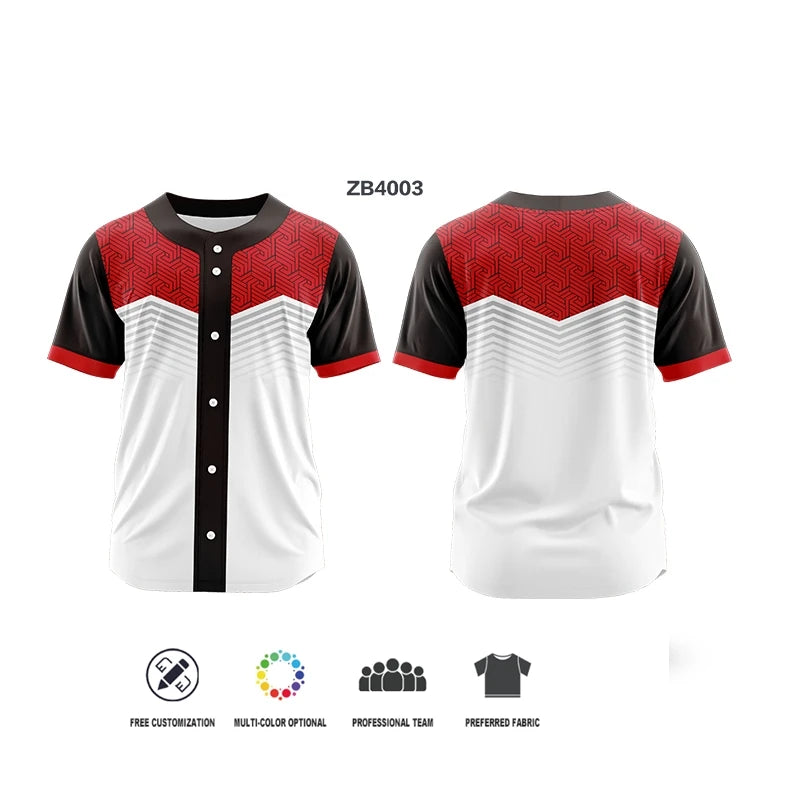 Camiseta de béisbol por sublimación personalizada