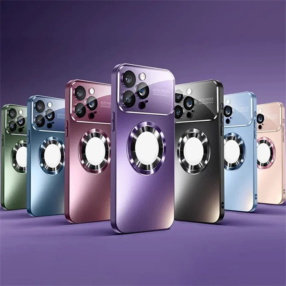 funda mate metálica de titanio para iPhone 17 Air 16 15 14 13 12 11 Pro Max