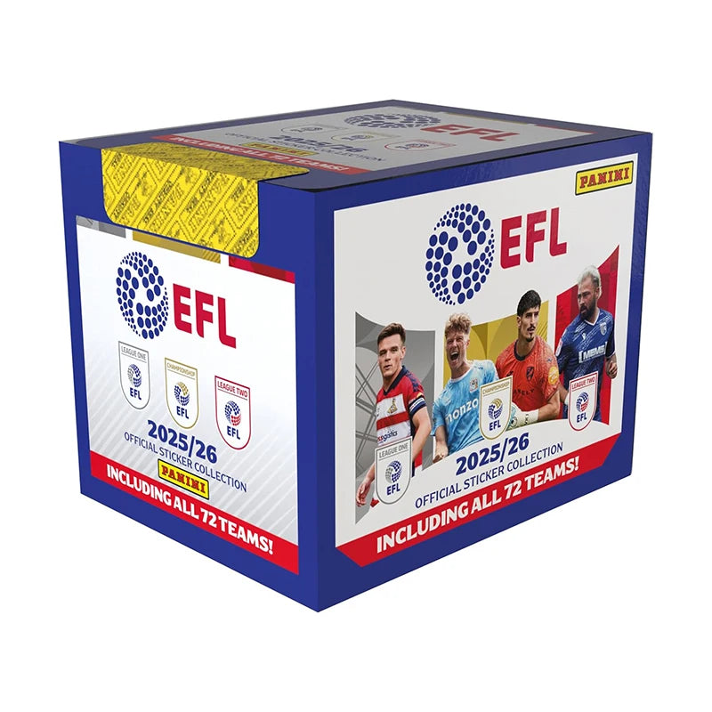 Nueva Colección de Stickers Panini EFL 2026, Paquete de 36 Stickers, Tarjetas Coleccionables de Fútbol, Caja de Refuerzo, Regalos de Cumpleaños para Fans