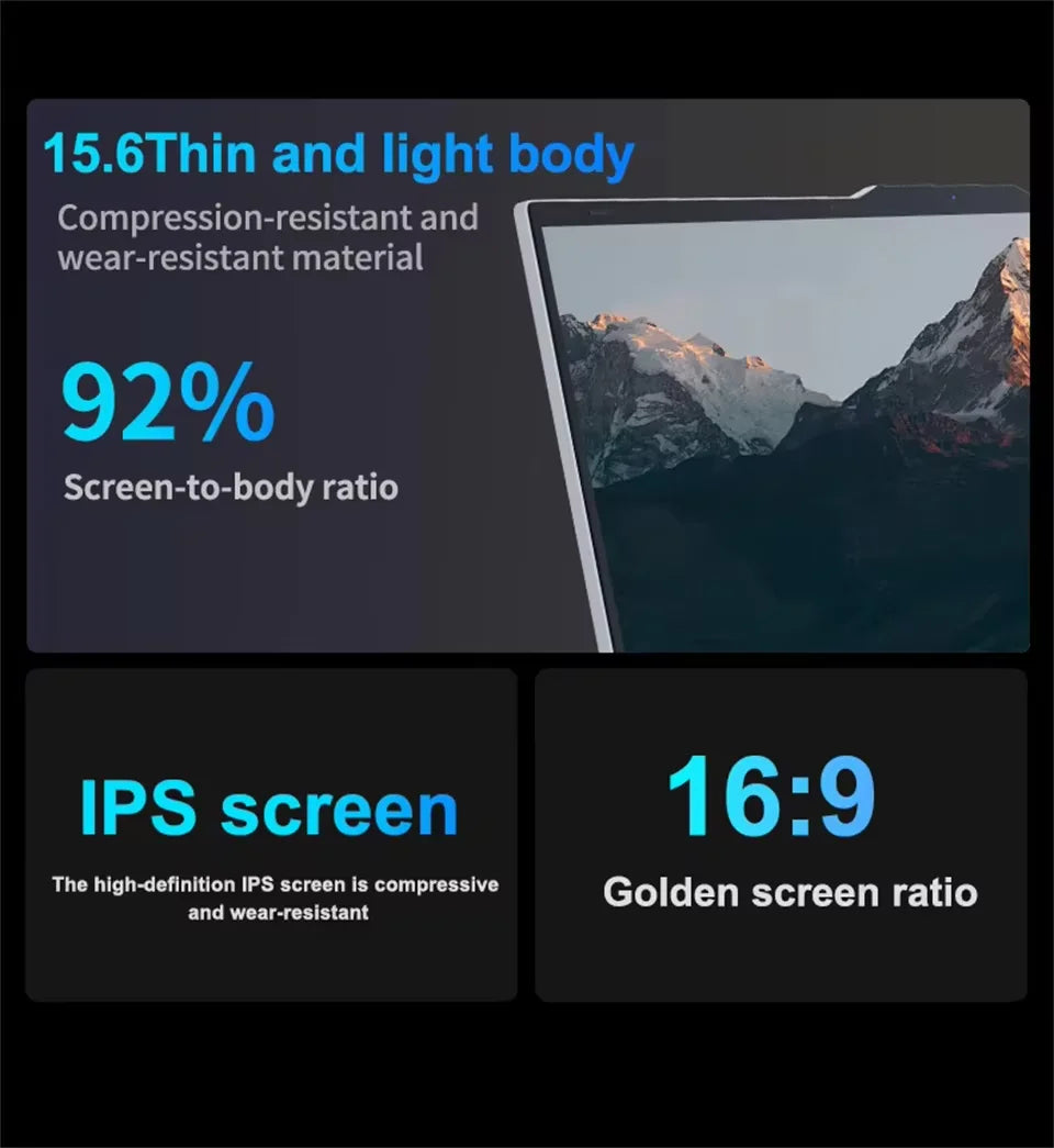 ordenador portátil de 15,6 pulgadas 16GB DDR4 1TB 2TB