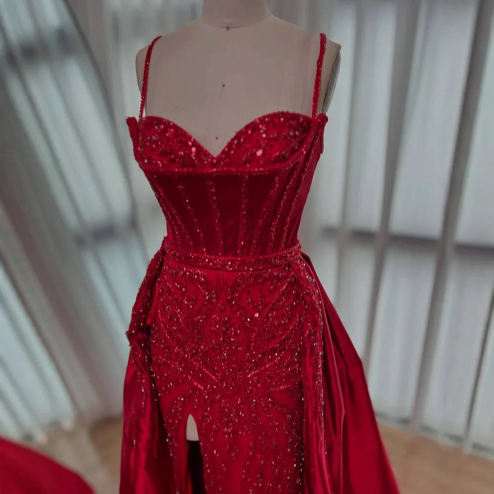 Vestidos de Noche con abertura larga y tirantes finos