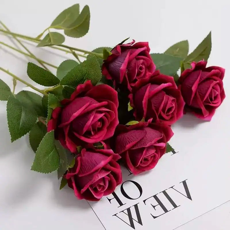 1 ~ 20 piezas decoración de rosas artificiales