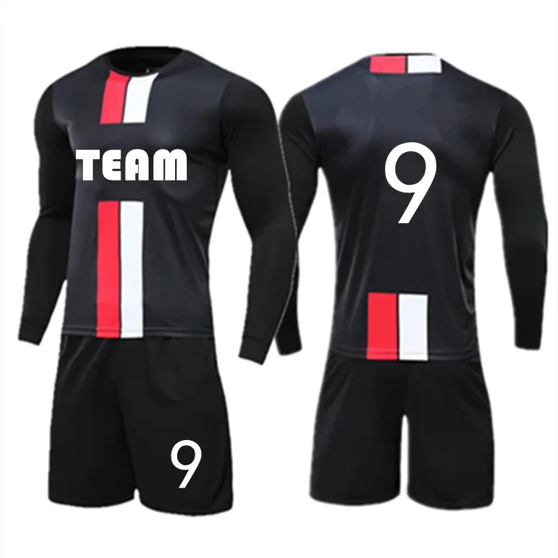 Conjunto de camiseta de fútbol de manga larga