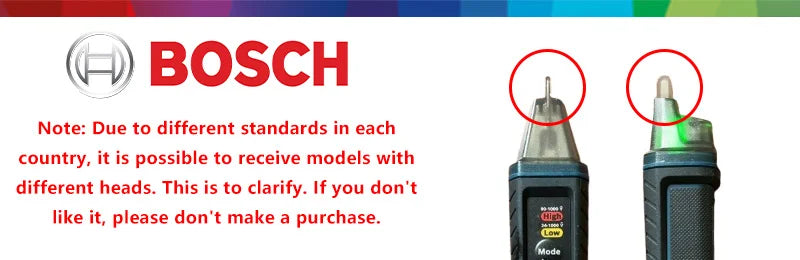BOSCH GVD 1000-17 probador de voltaje profesional sin contacto