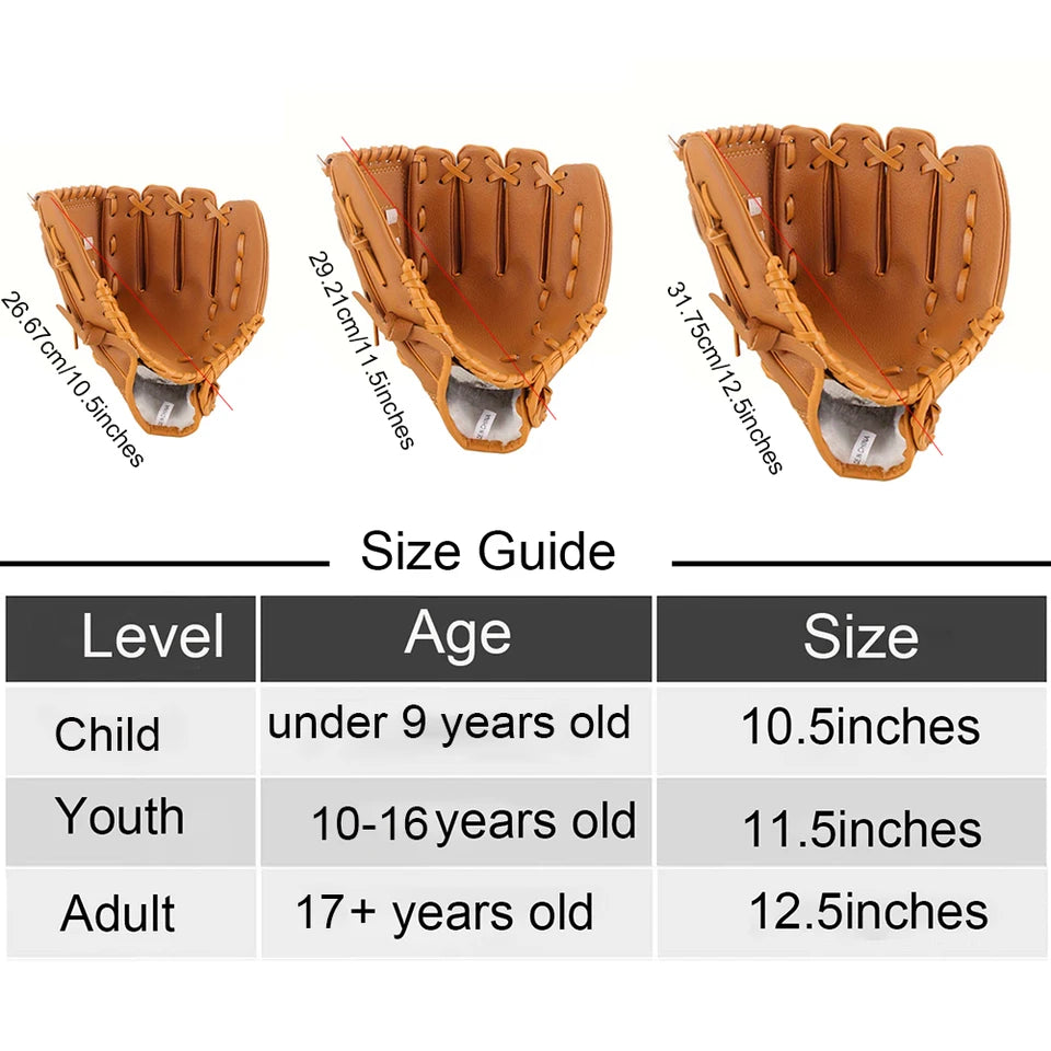 Guantes de béisbol y softbol para mano izquierda
