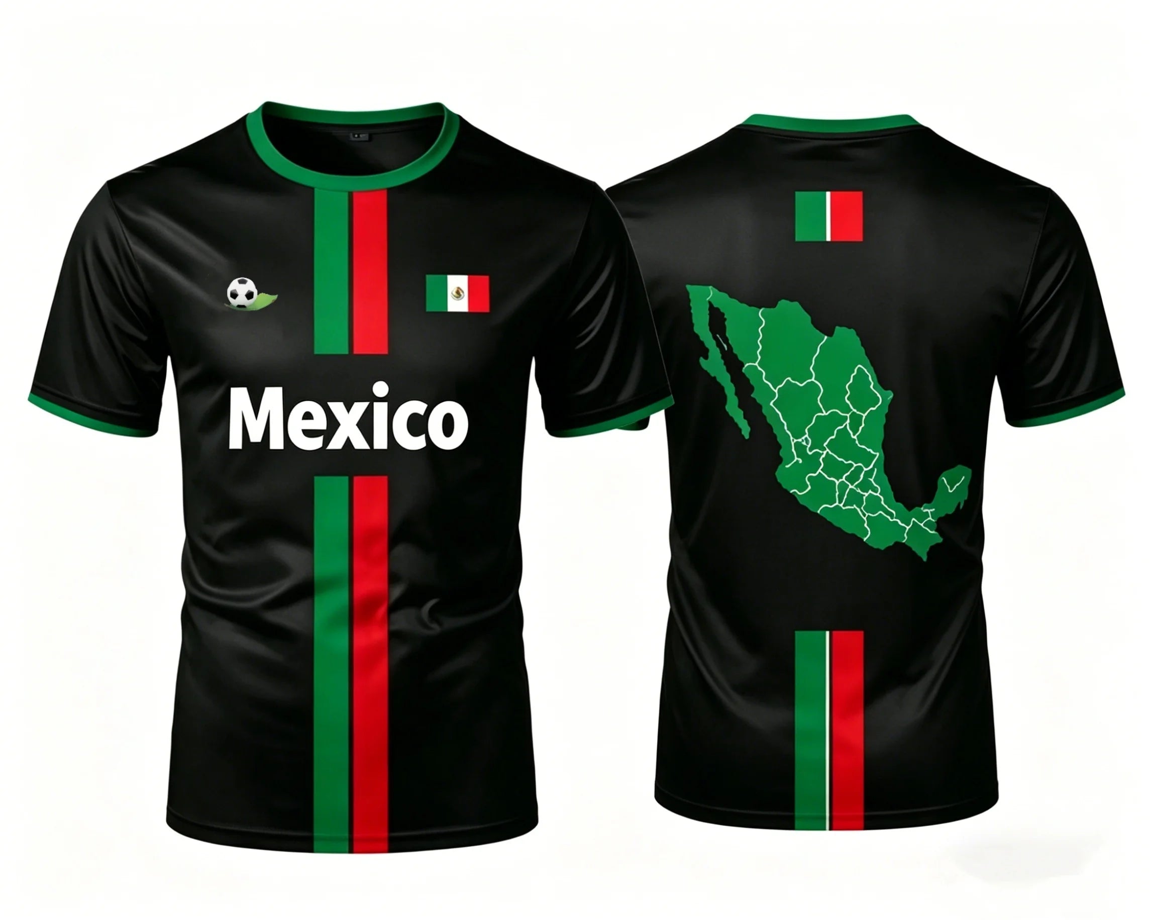 Camisetas de Fútbol de México 2026 de la Bandera de México