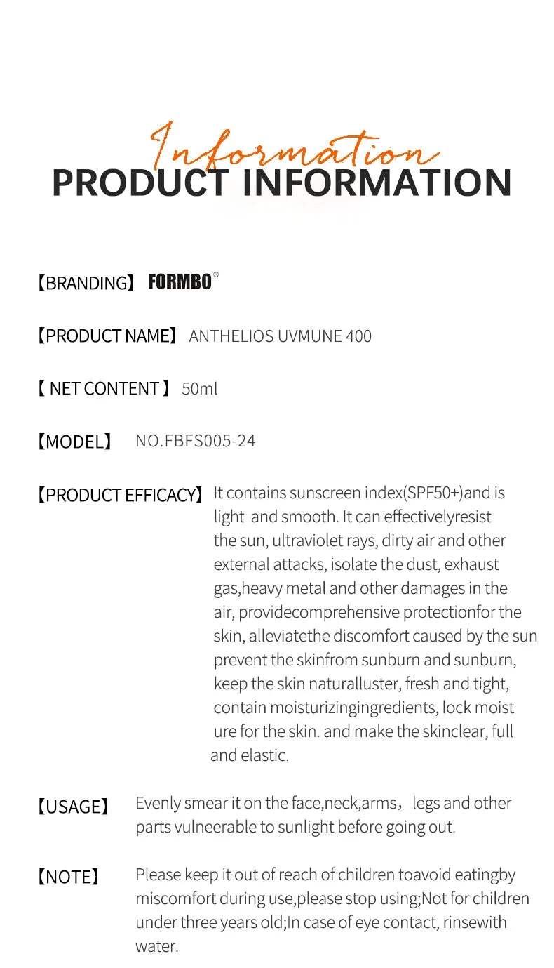 Loción de protección solar Original SPF50 +,