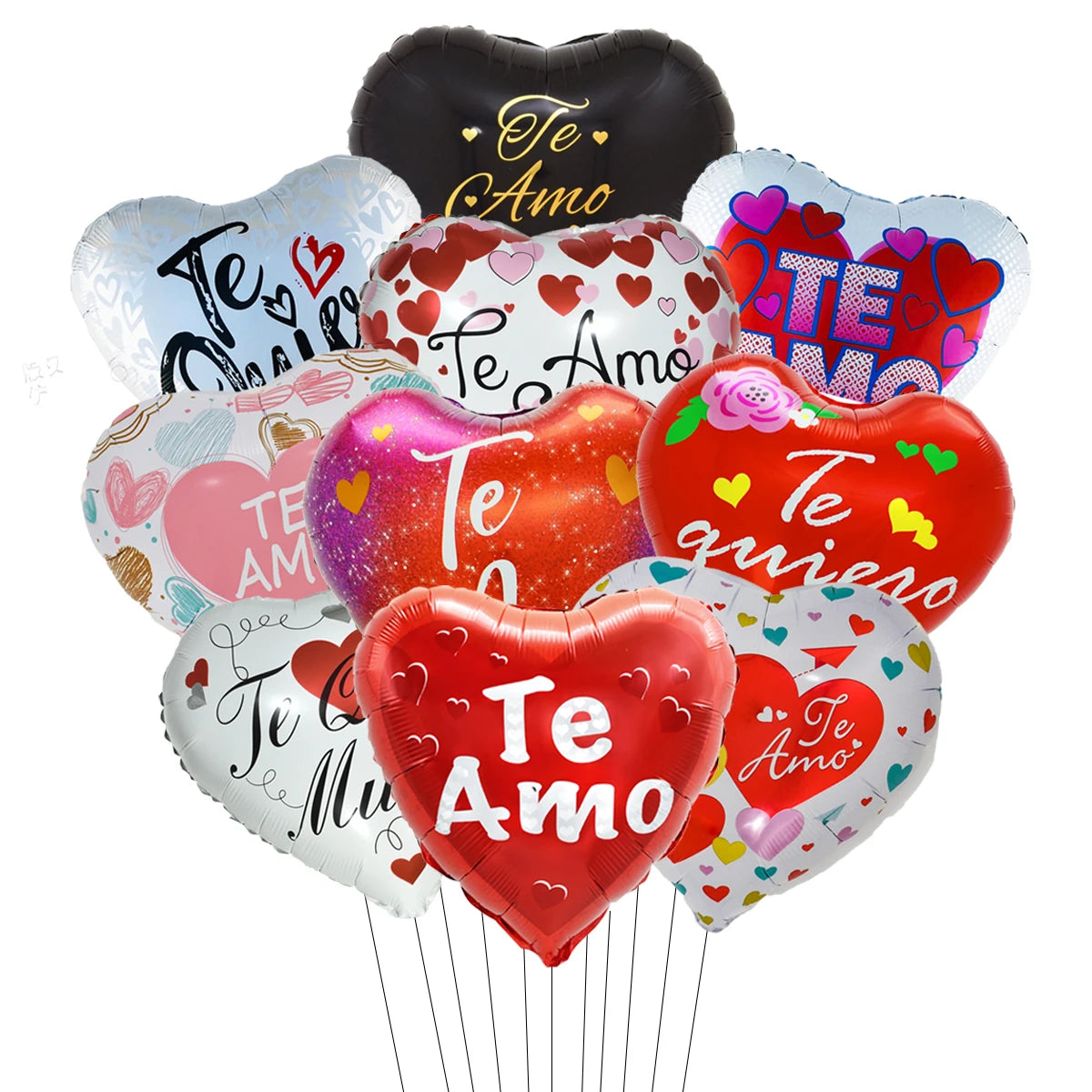 10 Uds. Globos de aluminio de corazón