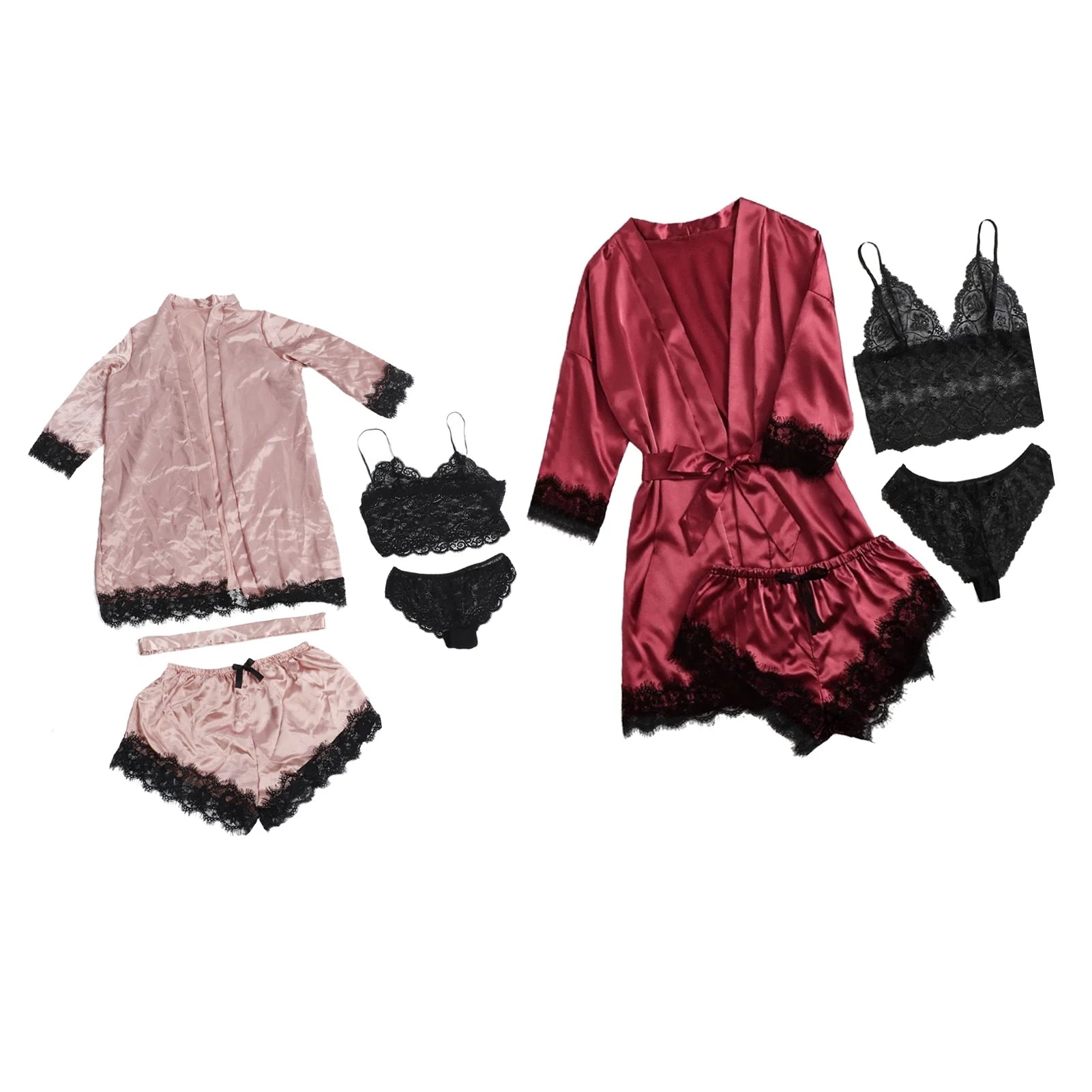 Conjunto de pijama de sostén para mujer