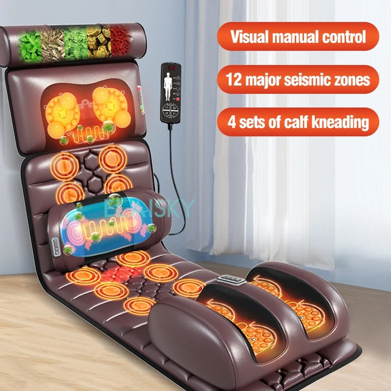 Cojín eléctrico de masaje de cuerpo completo