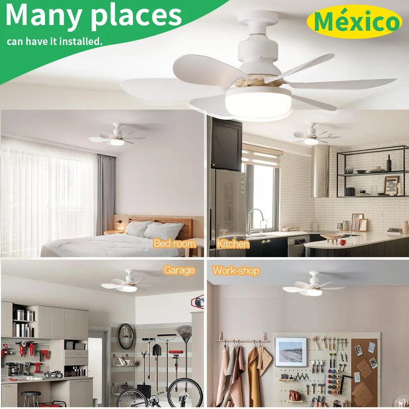 Ventilador - Lámpara Multifunción con Bombilla de 40W