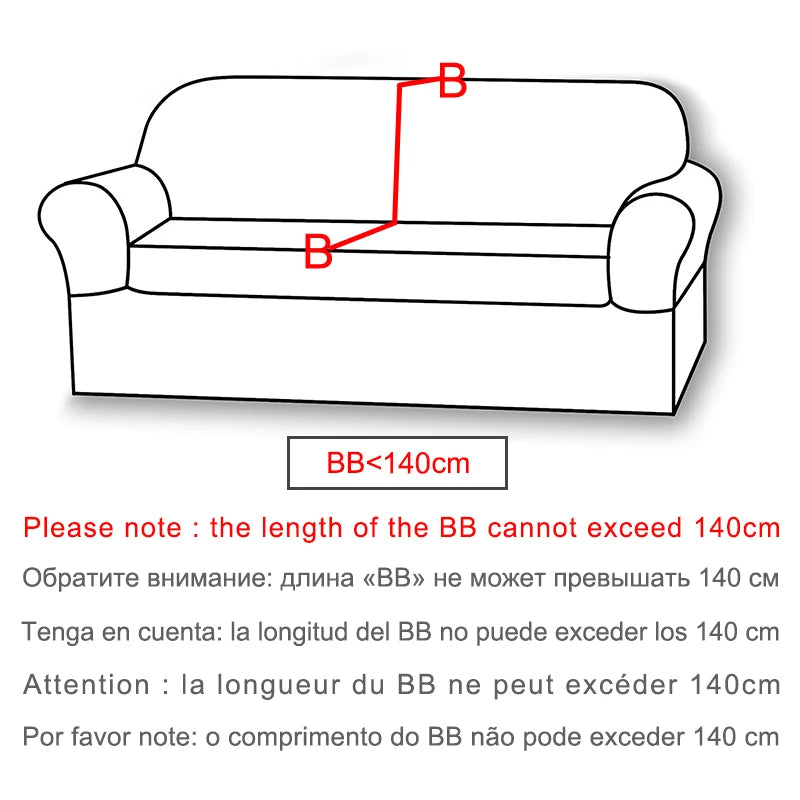 Funda de sofá elástica Jacquard para sala de estar,