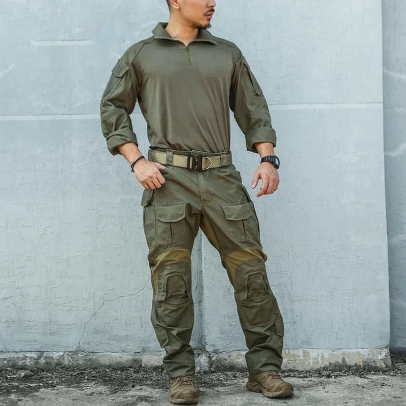 Uniforme táctico verde G3, traje de camuflaje Milit para exteriores