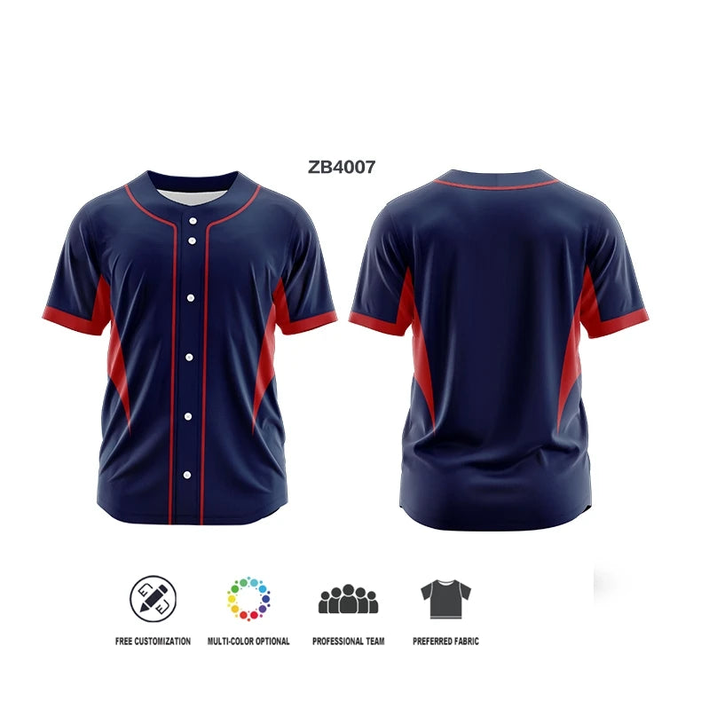 Camisetas de béisbol con botones personalizados