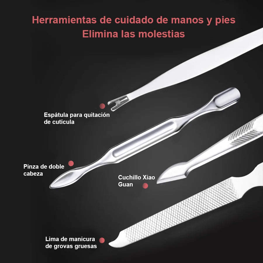 Kit Profesional de Manicura y Pedicura, 19 Piezas