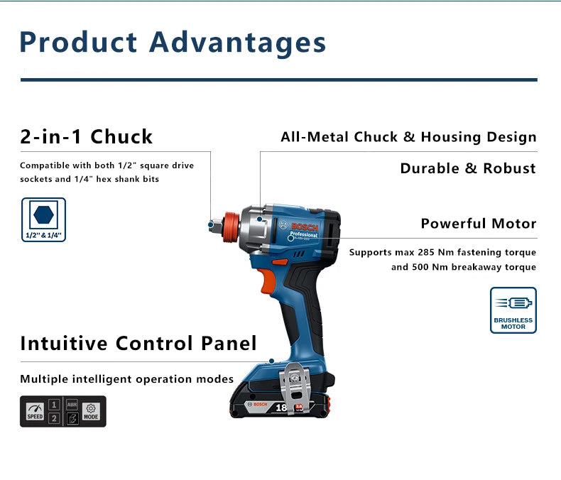 Atornillador de Impacto Inalámbrica Original Bosch GDX 18V-285