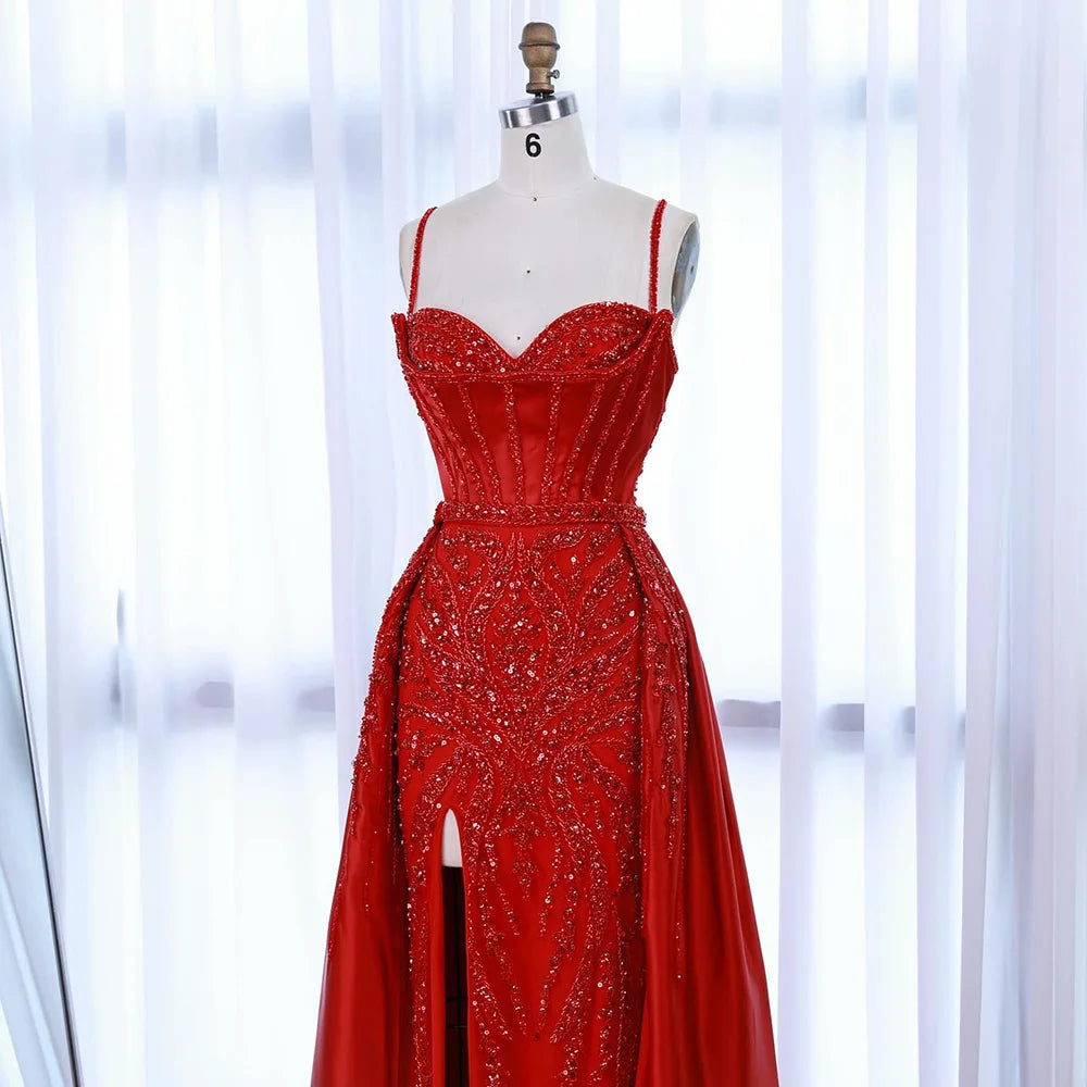 Vestidos de Noche con abertura larga y tirantes finos