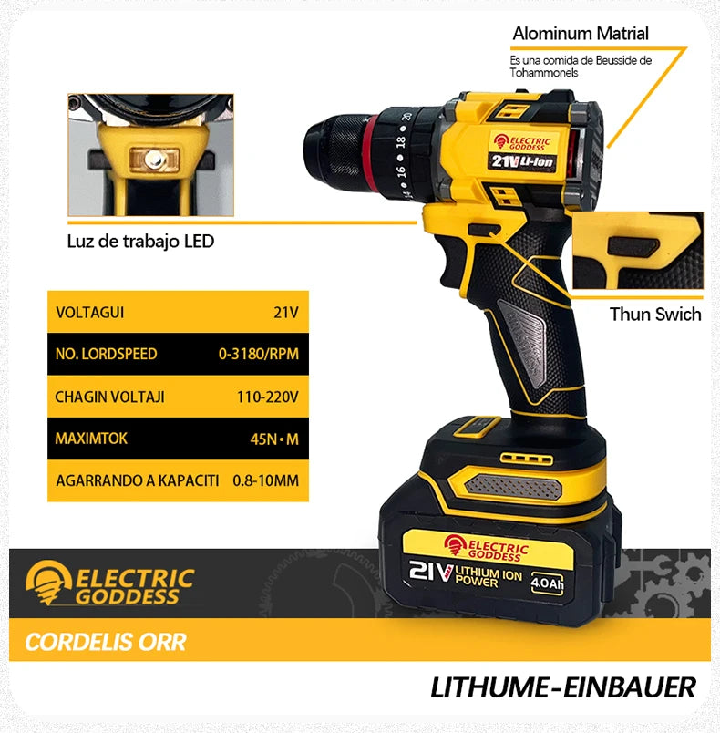 Taladro de impacto 21 v