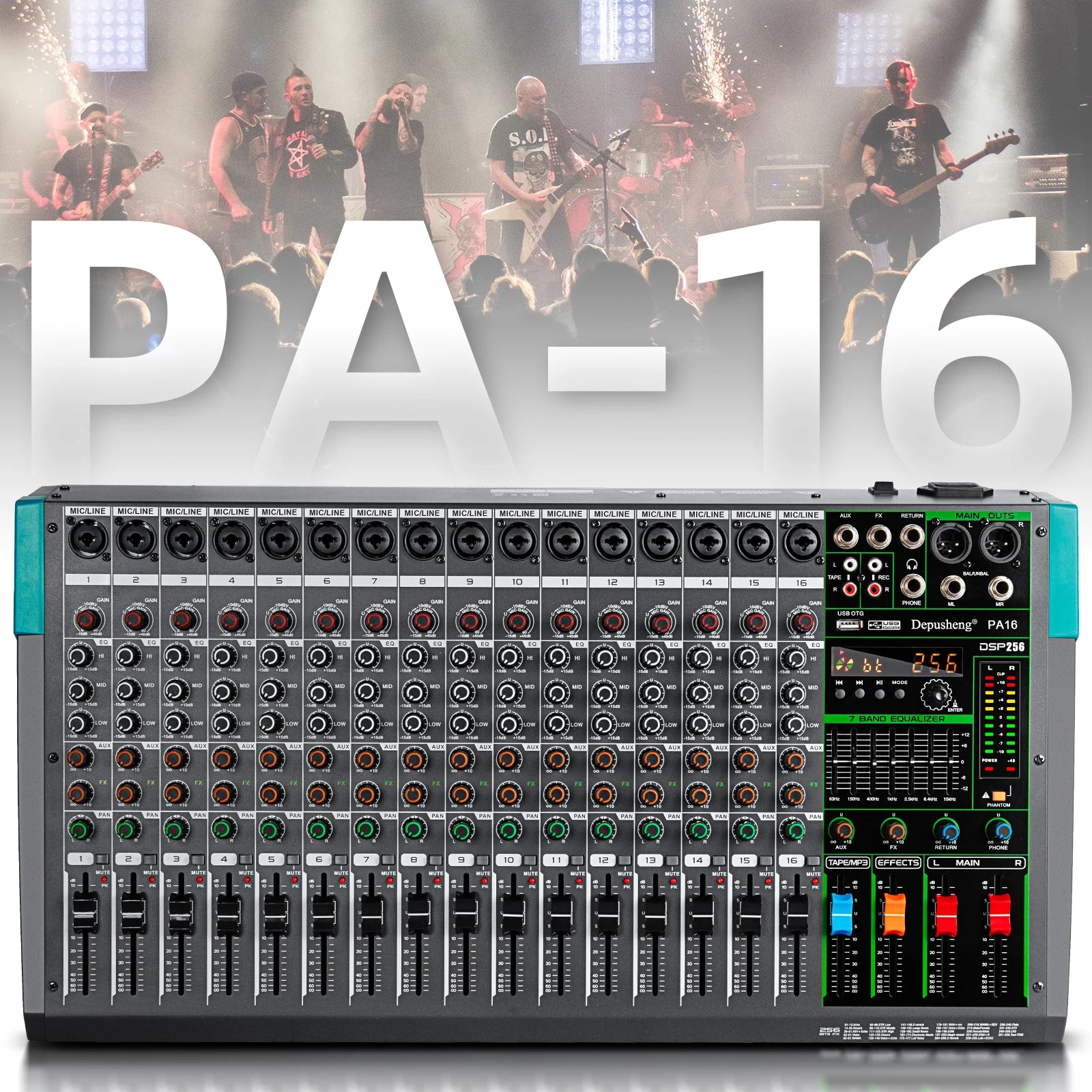 Mezclador de sonido de Audio de 6/8/12/16 canales