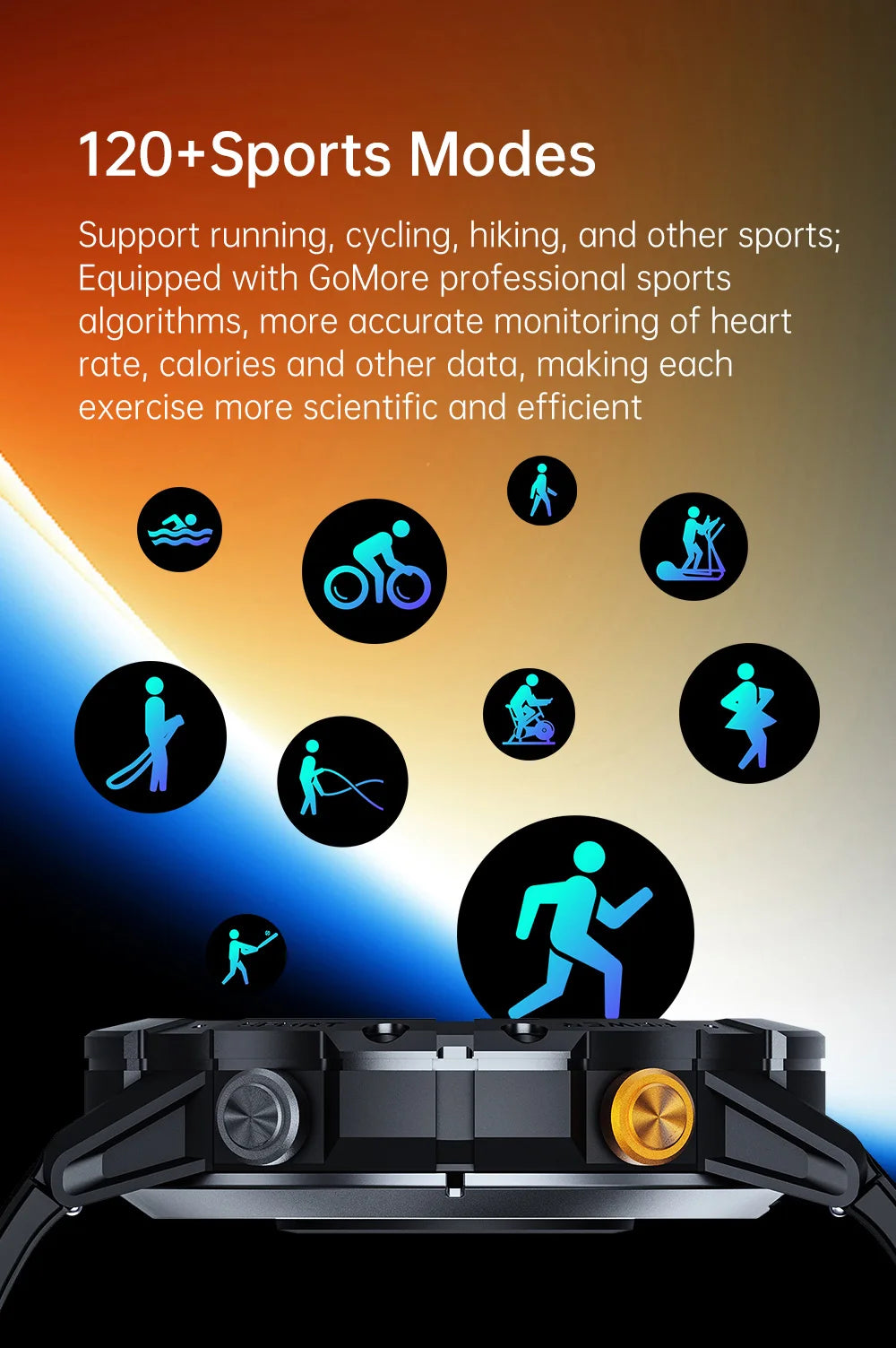 SmartWatch 1,52 pulgadas 1ATM reloj deportivo resistente al agua