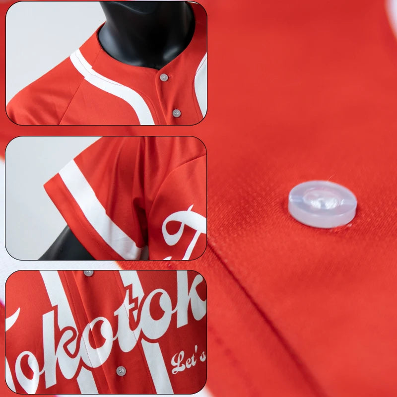 Camiseta de béisbol por sublimación personalizada
