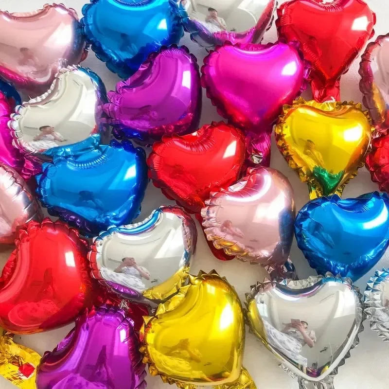 Globos inflables de helio con forma de corazón rojo 50 PC