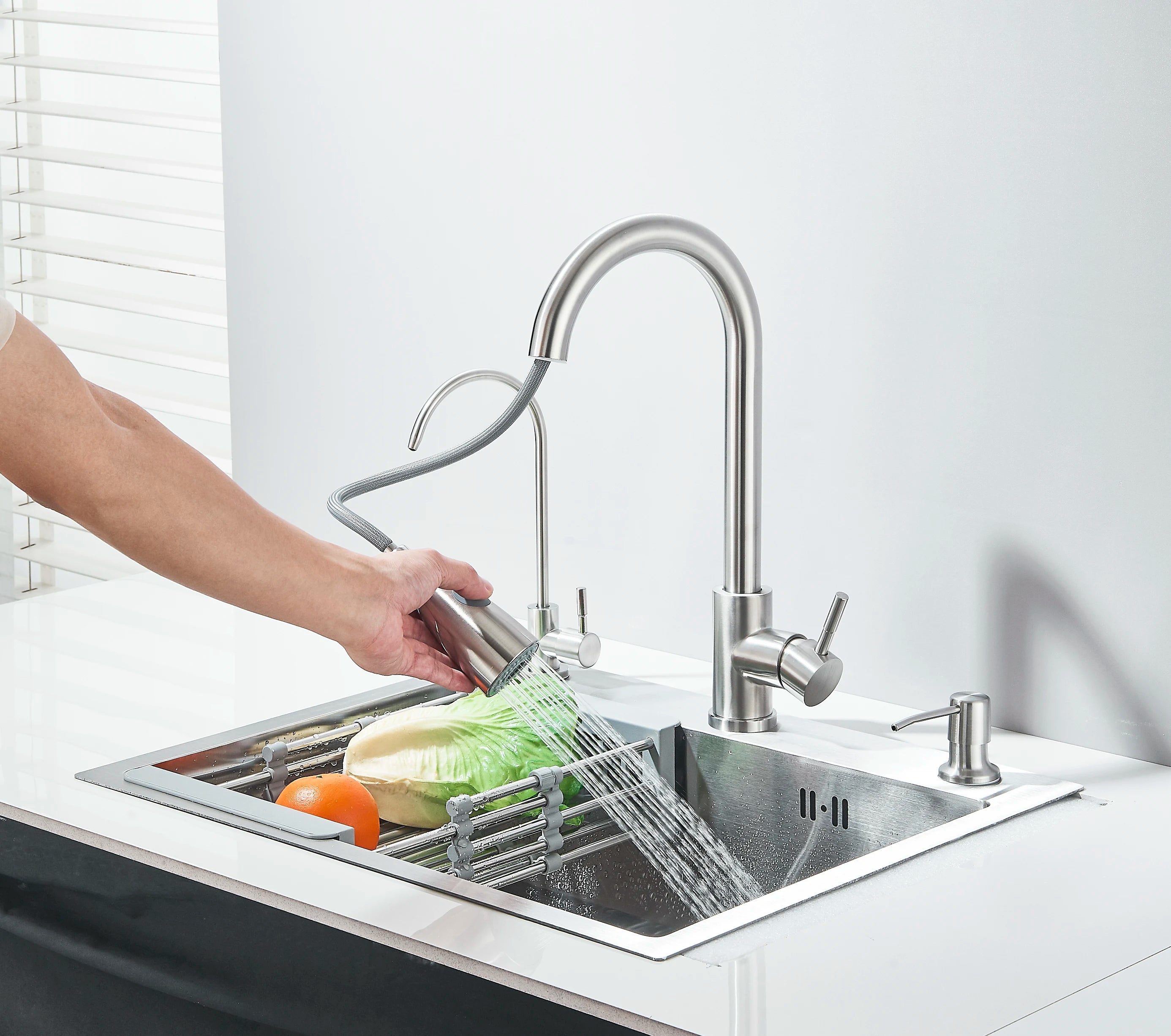 Fregadero de cocina multifunción de acero inoxidable