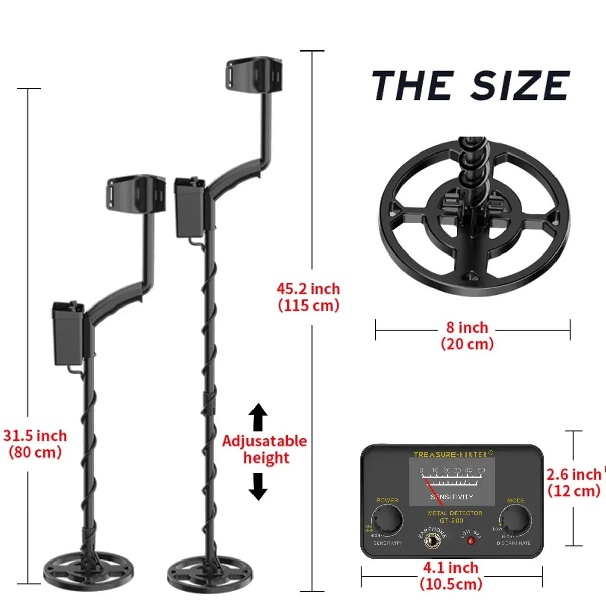 Detector de Metales resistente al agua, puntero GT200