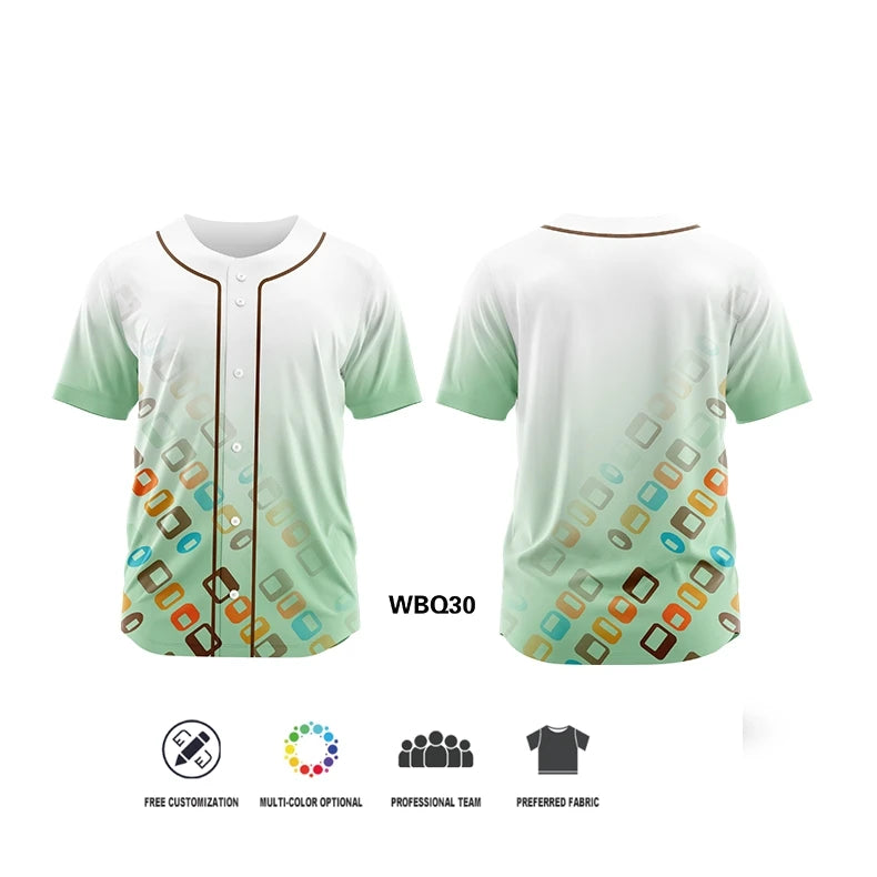 Camiseta de béisbol personalizada con estampado del equipo