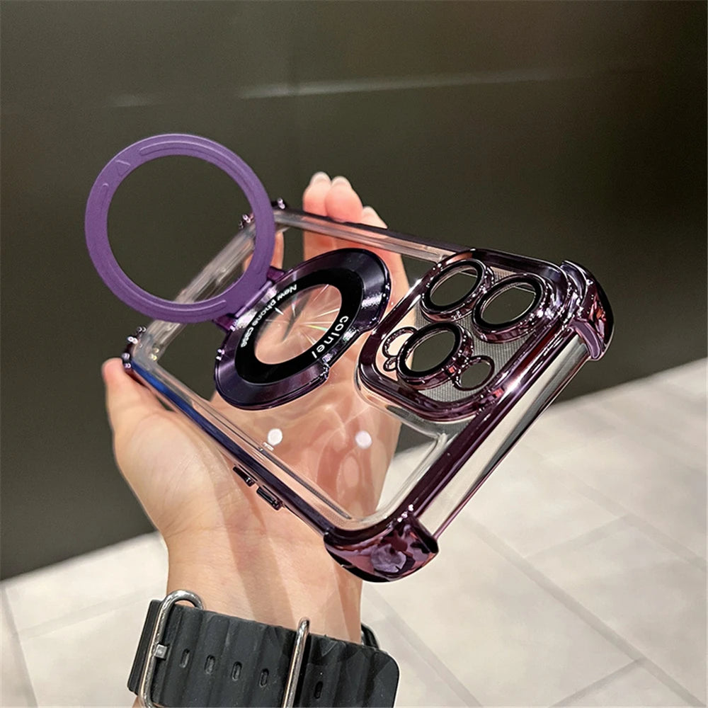 Funda transparente Magsafe para iPhone 15 16 17 14 13 12 11 Pro Max